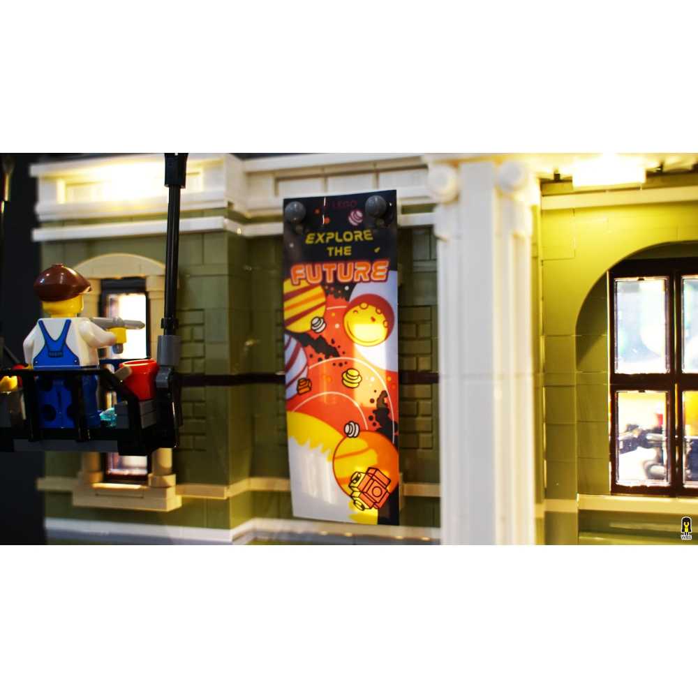 ［想樂］ [不含積木]  WBS 樂光 10326 街景 博物館 專用燈組 紙片燈 樂光燈 專用防塵盒 展示盒 壓克力-細節圖4