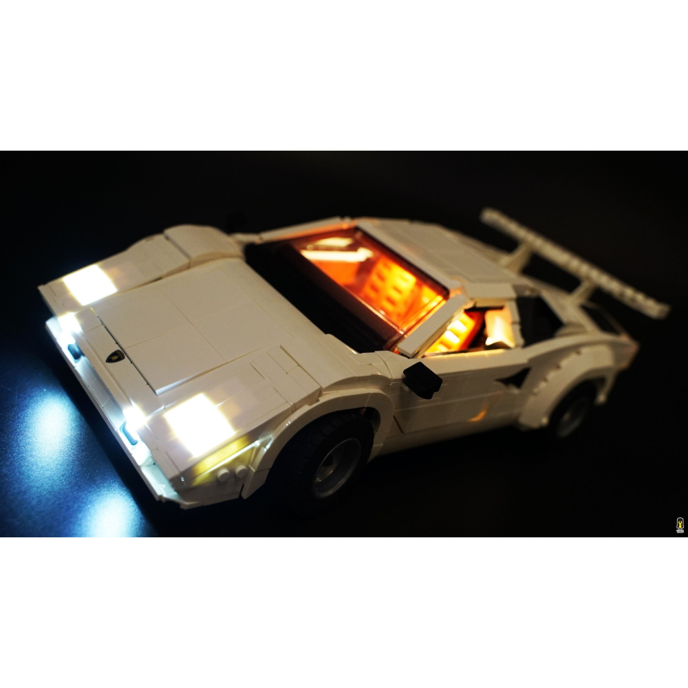 ［想樂］ [不含積木]  WBS 樂光 10337 藍寶堅尼 專用燈組 紙片燈 樂光燈 專用防塵盒 展示盒 壓克力-細節圖2