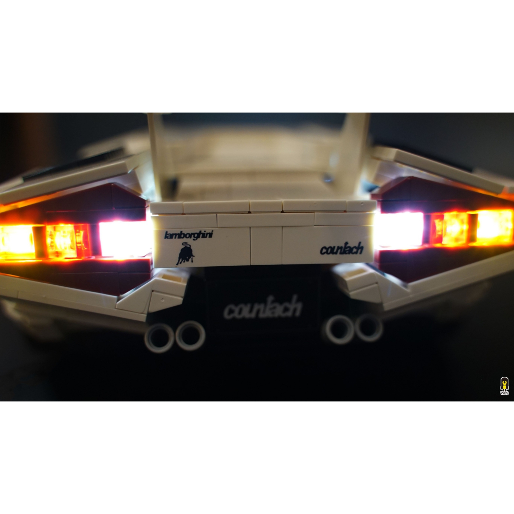 ［想樂］ [不含積木]  WBS 樂光 10337 藍寶堅尼 專用燈組 紙片燈 樂光燈 專用防塵盒 展示盒 壓克力-細節圖3