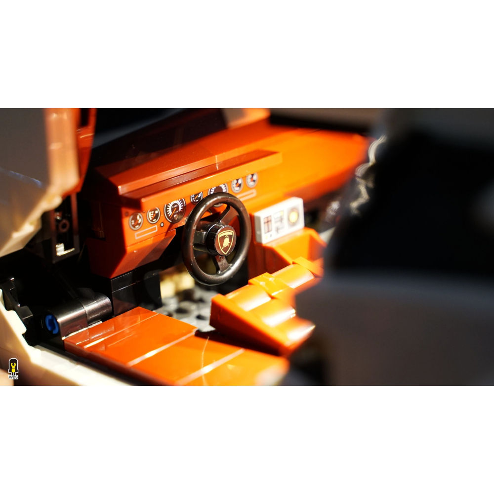 ［想樂］ [不含積木]  WBS 樂光 10337 藍寶堅尼 專用燈組 紙片燈 樂光燈 專用防塵盒 展示盒 壓克力-細節圖4