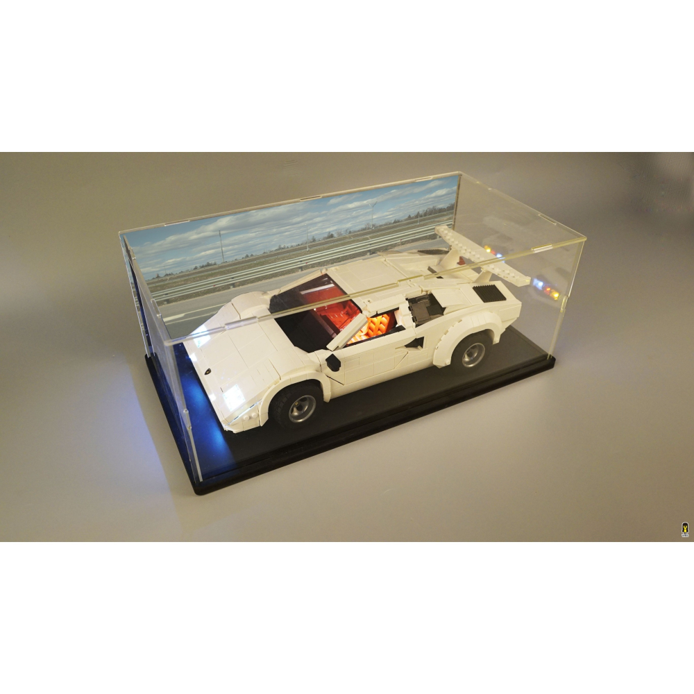 ［想樂］ [不含積木]  WBS 樂光 10337 藍寶堅尼 專用燈組 紙片燈 樂光燈 專用防塵盒 展示盒 壓克力-細節圖8