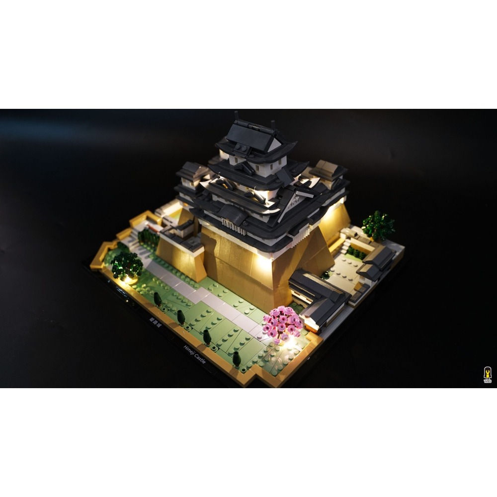 ［想樂］ [不含積木]  WBS 樂光 21060 姬路城 專用燈組 紙片燈 樂光燈 專用防塵盒 展示盒 壓克力-細節圖2