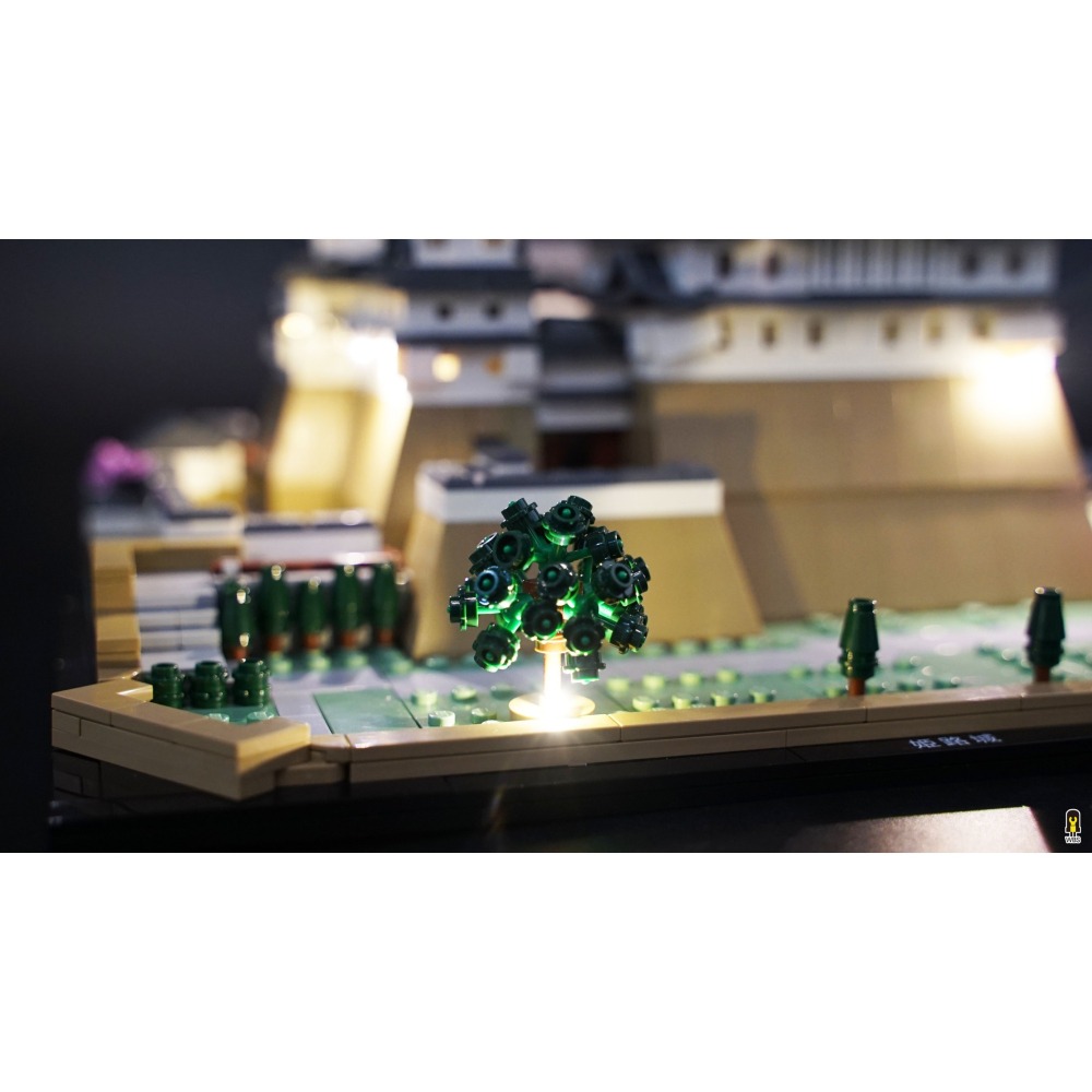 ［想樂］ [不含積木]  WBS 樂光 21060 姬路城 專用燈組 紙片燈 樂光燈 專用防塵盒 展示盒 壓克力-細節圖3