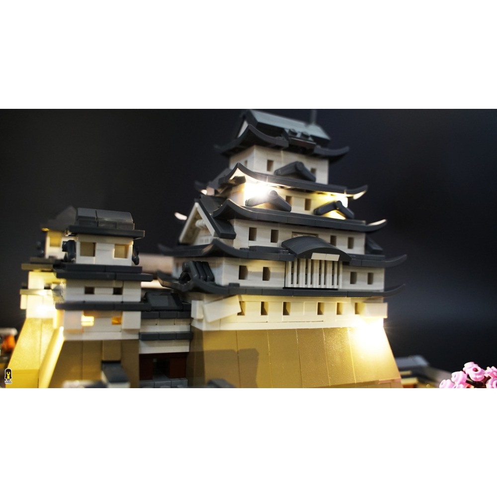 ［想樂］ [不含積木]  WBS 樂光 21060 姬路城 專用燈組 紙片燈 樂光燈 專用防塵盒 展示盒 壓克力-細節圖5