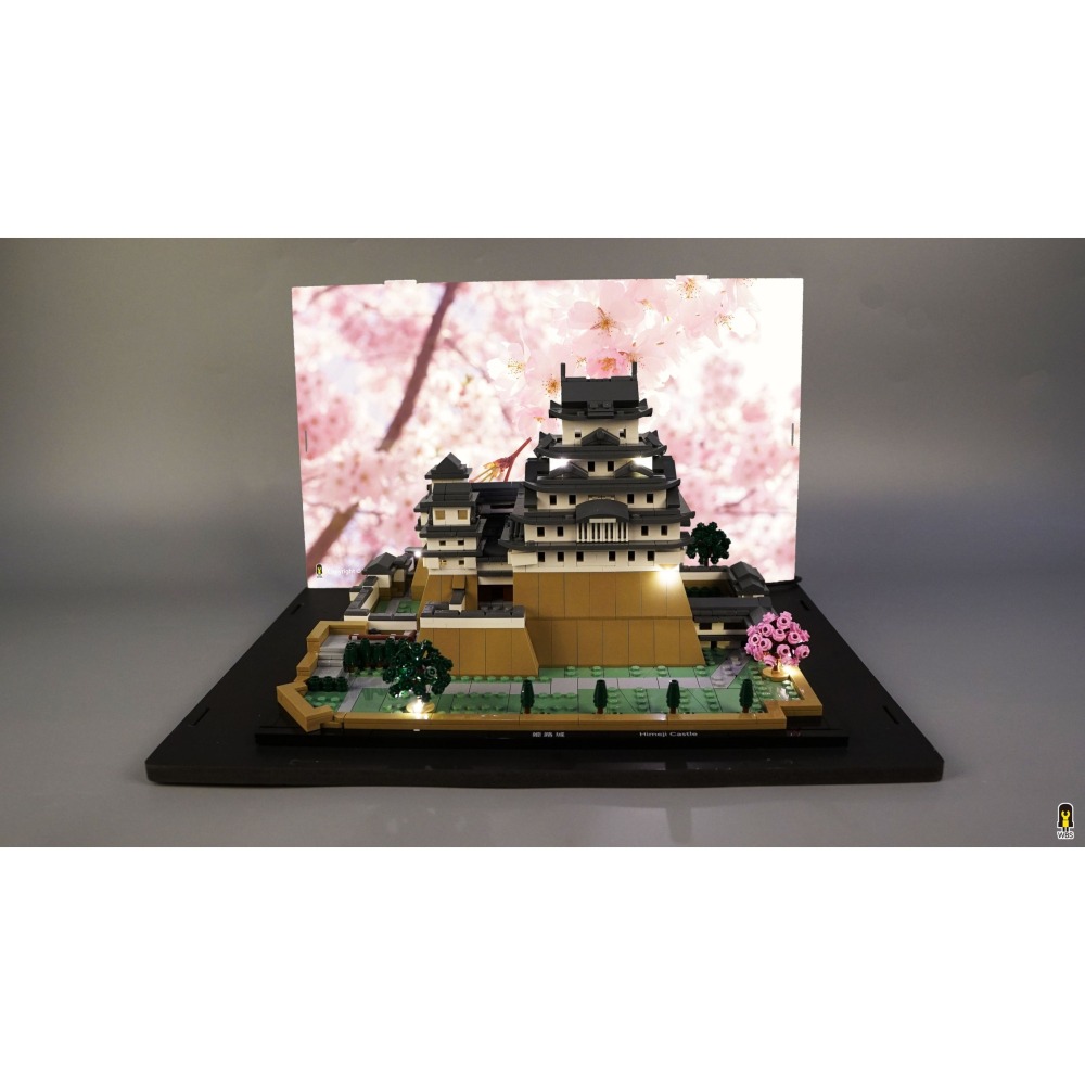 ［想樂］ [不含積木]  WBS 樂光 21060 姬路城 專用燈組 紙片燈 樂光燈 專用防塵盒 展示盒 壓克力-細節圖8