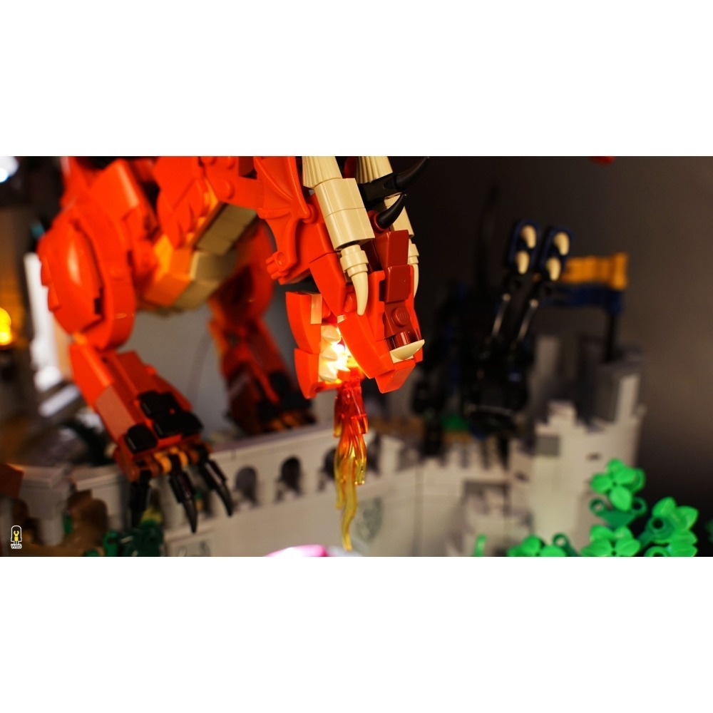 ［想樂］ [不含積木]  WBS 樂光 21348 龍與地下城 專用燈組 紙片燈 樂光燈 專用防塵盒 展示盒 壓克力-細節圖4