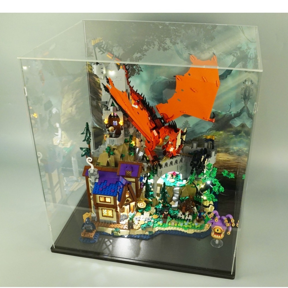 ［想樂］ [不含積木]  WBS 樂光 21348 龍與地下城 專用燈組 紙片燈 樂光燈 專用防塵盒 展示盒 壓克力-細節圖7