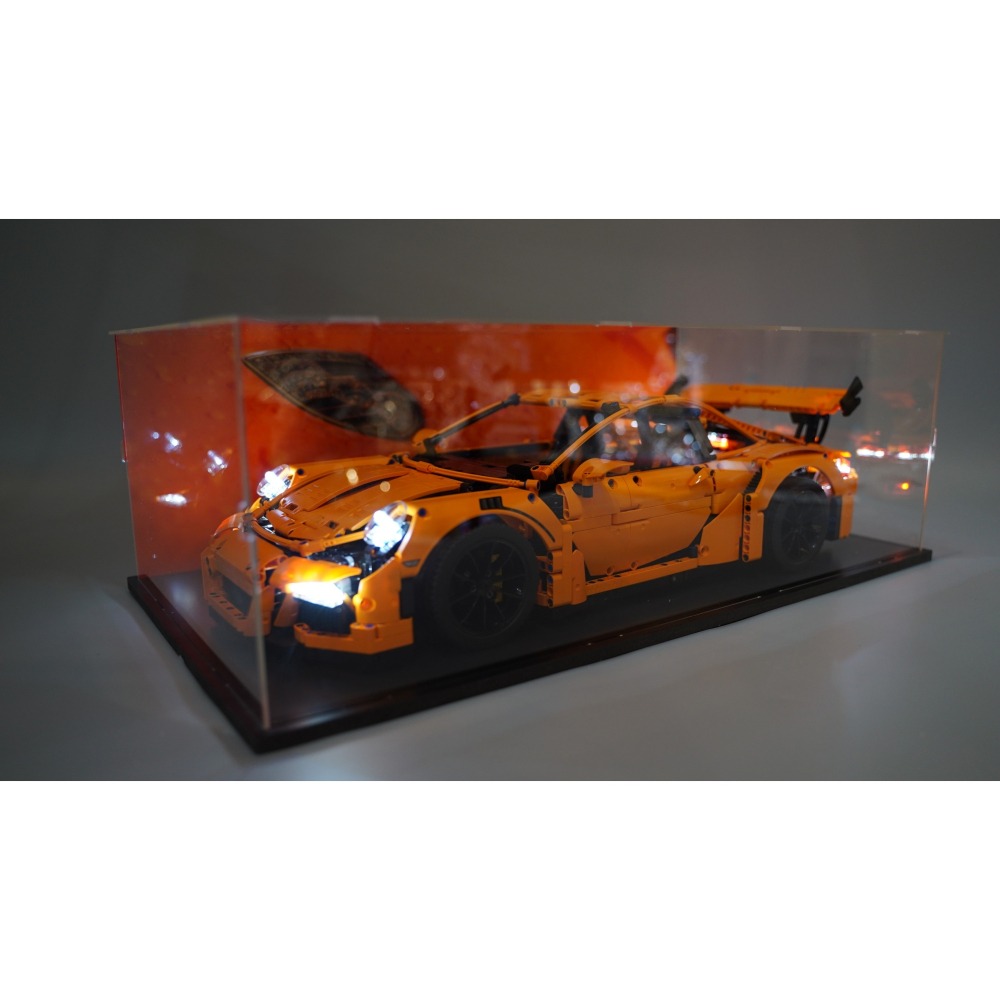 ［想樂］ [不含積木]  WBS 樂光 42056 保時捷911 專用燈組 紙片燈 樂光燈 專用防塵盒 展示盒 壓克力-細節圖3