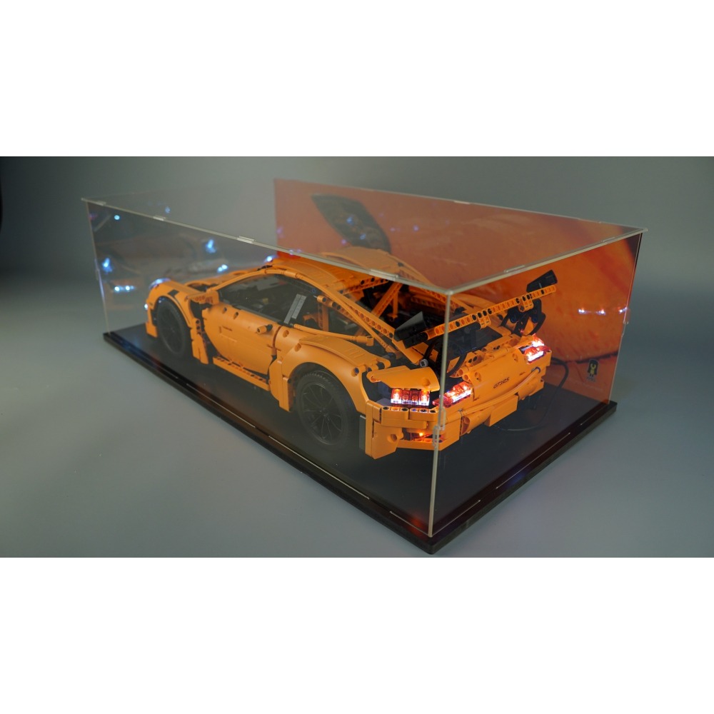 ［想樂］ [不含積木]  WBS 樂光 42056 保時捷911 專用燈組 紙片燈 樂光燈 專用防塵盒 展示盒 壓克力-細節圖4