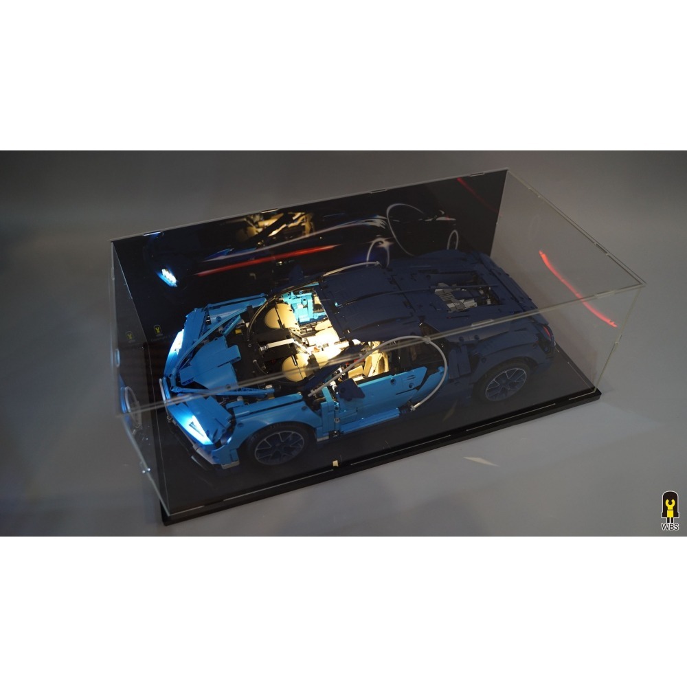 ［想樂］ [不含積木]  WBS 樂光 42083 布加迪 專用燈組 紙片燈 樂光燈 專用防塵盒 展示盒 壓克力-細節圖3