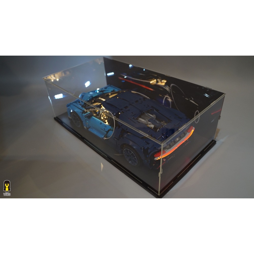 ［想樂］ [不含積木]  WBS 樂光 42083 布加迪 專用燈組 紙片燈 樂光燈 專用防塵盒 展示盒 壓克力-細節圖4