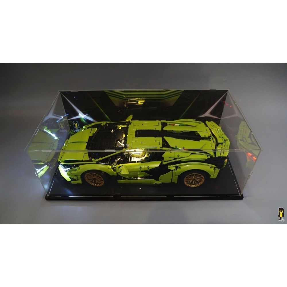 ［想樂］ [不含積木]  WBS 樂光 42115 藍寶堅尼 專用燈組 紙片燈 樂光燈 專用防塵盒 展示盒 壓克力-細節圖6