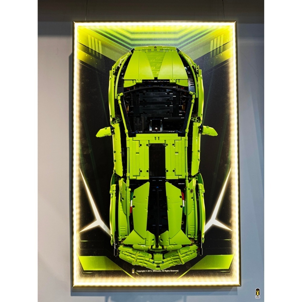 ［想樂］ [不含積木]  WBS 樂光 42115 藍寶堅尼 專用燈組 紙片燈 樂光燈 專用防塵盒 展示盒 壓克力-規格圖9