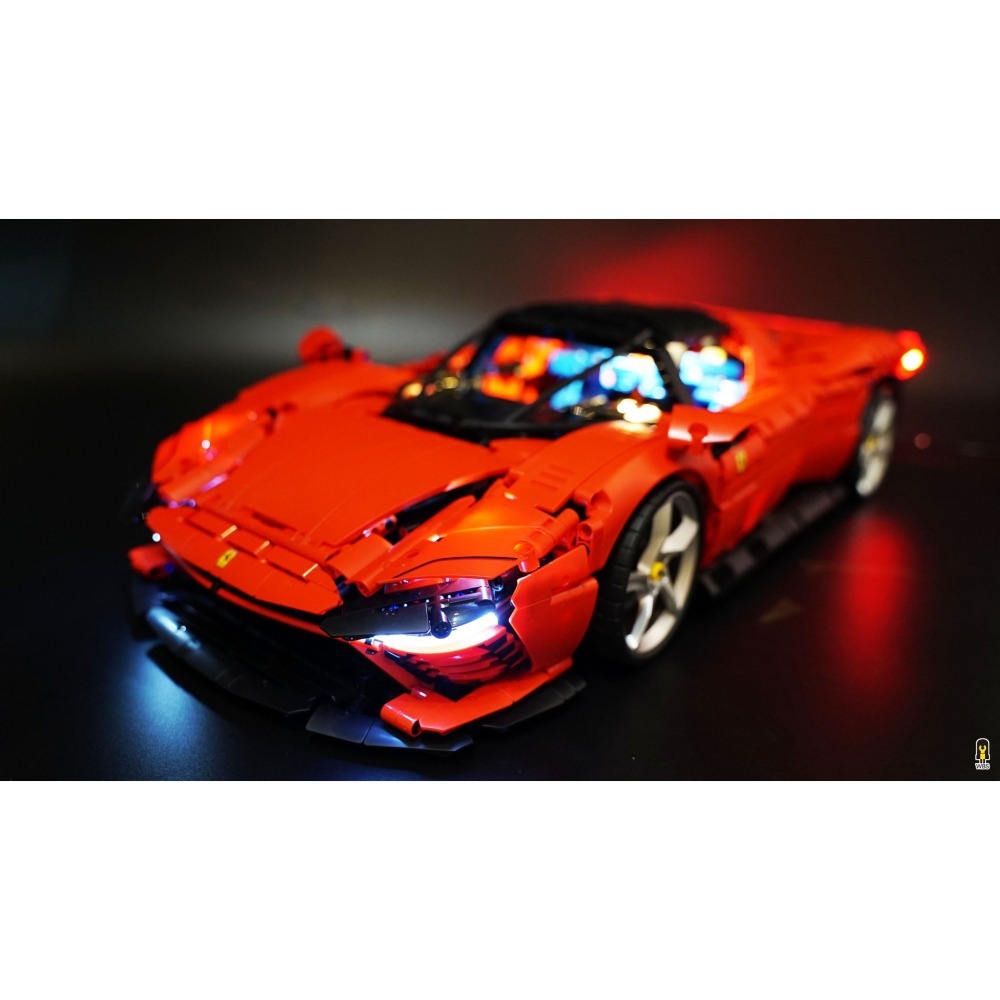 ［想樂］ [不含積木]  WBS 樂光 42143 法拉利 SP3 專用燈組 紙片燈 樂光燈 專用防塵盒 展示盒 壓克力-細節圖2