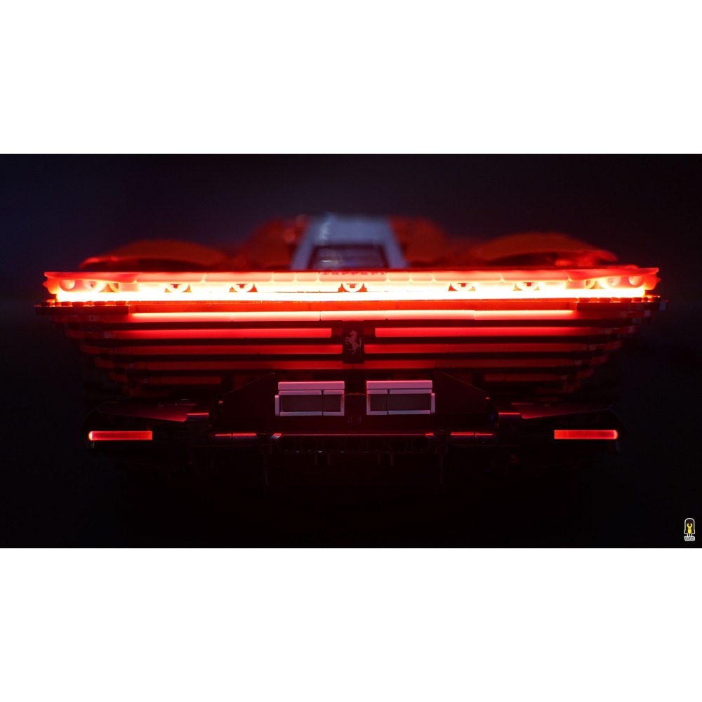 ［想樂］ [不含積木]  WBS 樂光 42143 法拉利 SP3 專用燈組 紙片燈 樂光燈 專用防塵盒 展示盒 壓克力-細節圖4