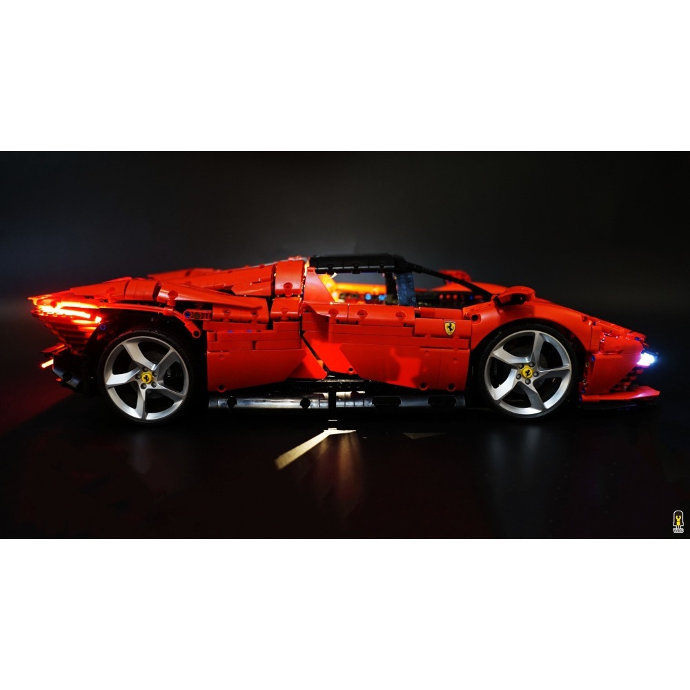 ［想樂］ [不含積木]  WBS 樂光 42143 法拉利 SP3 專用燈組 紙片燈 樂光燈 專用防塵盒 展示盒 壓克力-細節圖5