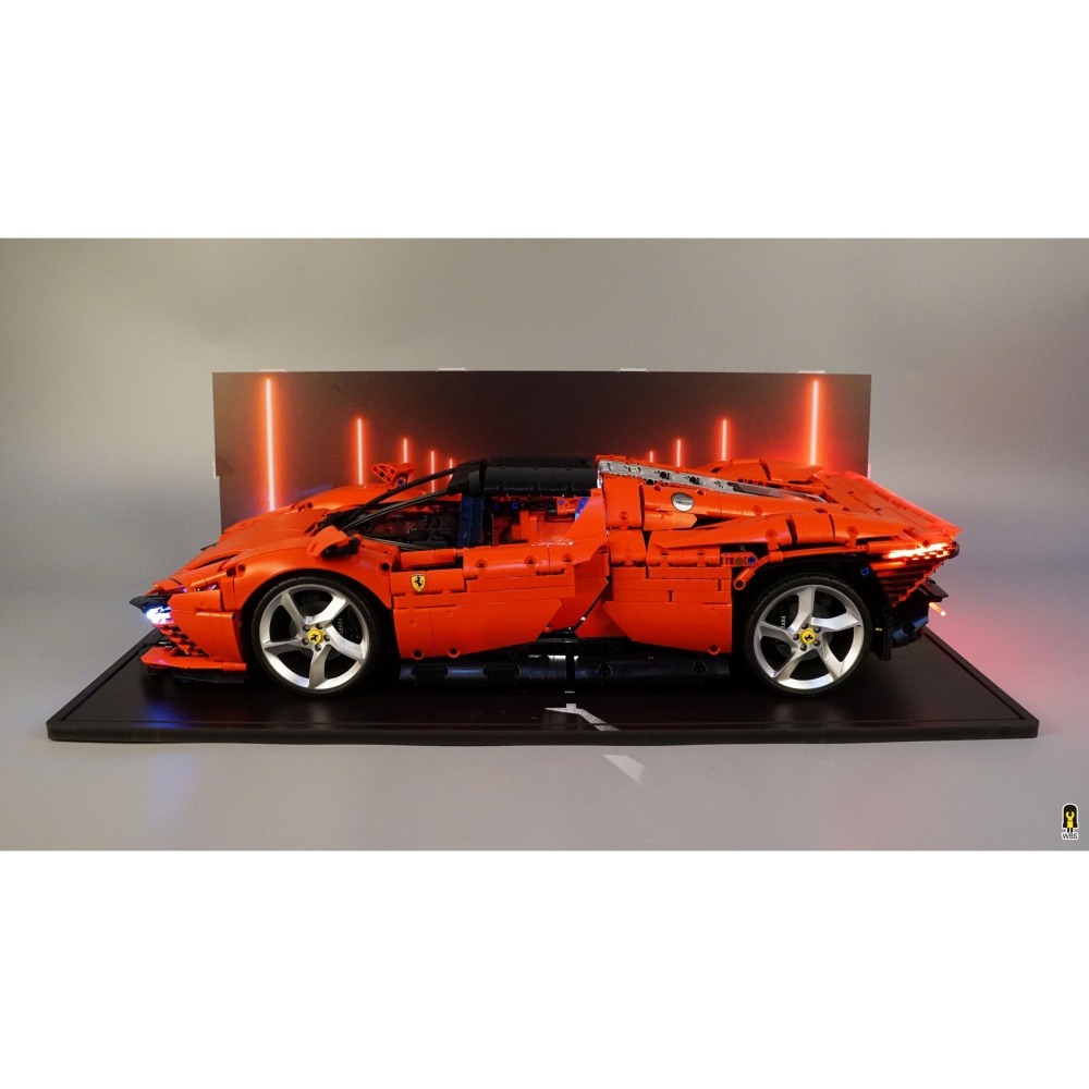 ［想樂］ [不含積木]  WBS 樂光 42143 法拉利 SP3 專用燈組 紙片燈 樂光燈 專用防塵盒 展示盒 壓克力-細節圖7