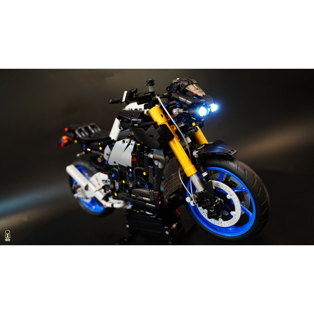 ［想樂］ [不含積木]  WBS 樂光 42159 Yamaha 重機 專用燈組 紙片燈 樂光燈 專用防塵盒 展示盒-細節圖2