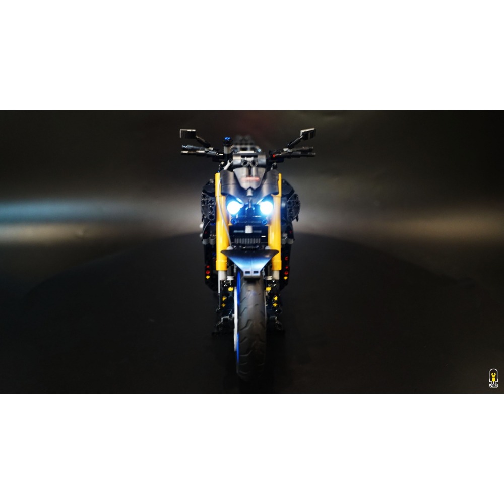 ［想樂］ [不含積木]  WBS 樂光 42159 Yamaha 重機 專用燈組 紙片燈 樂光燈 專用防塵盒 展示盒-細節圖3
