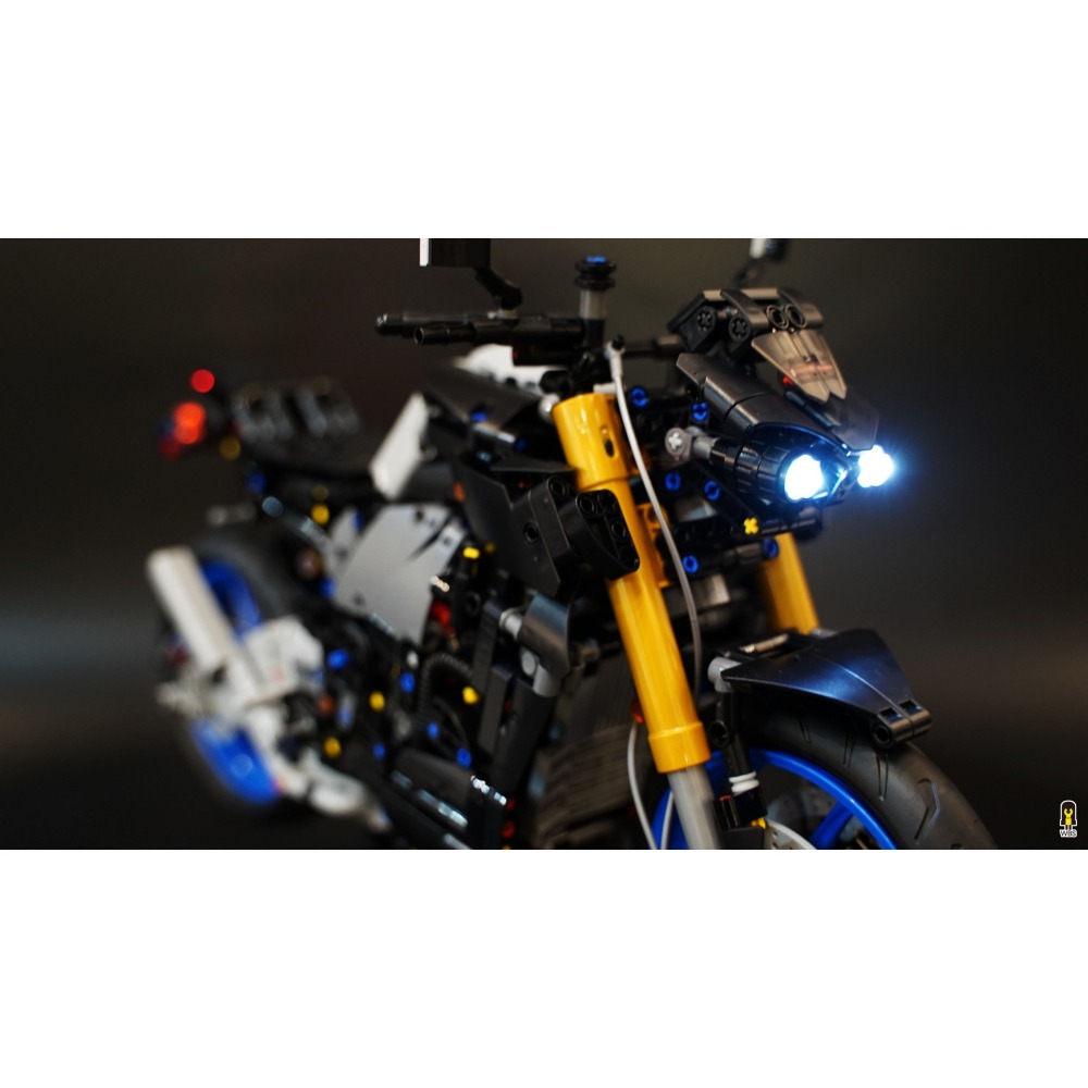 ［想樂］ [不含積木]  WBS 樂光 42159 Yamaha 重機 專用燈組 紙片燈 樂光燈 專用防塵盒 展示盒-細節圖5