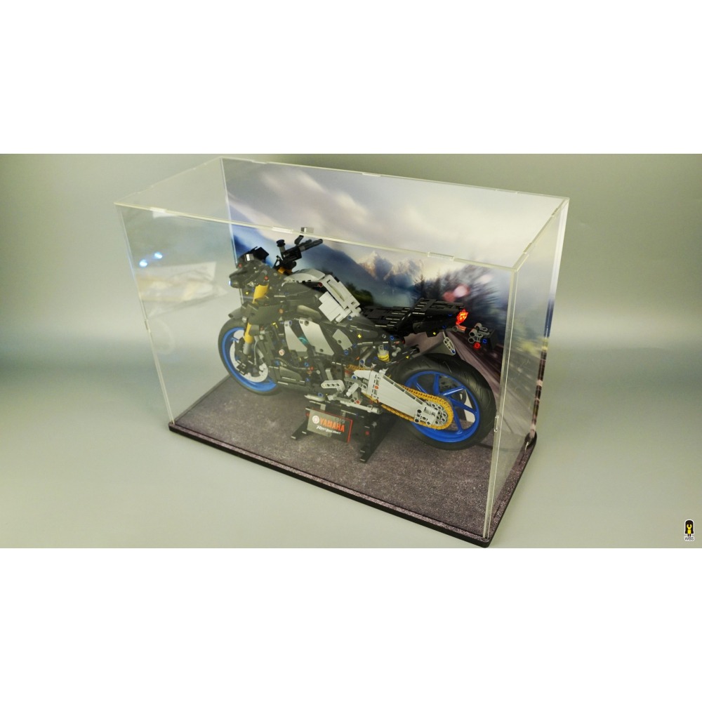 ［想樂］ [不含積木]  WBS 樂光 42159 Yamaha 重機 專用燈組 紙片燈 樂光燈 專用防塵盒 展示盒-細節圖9