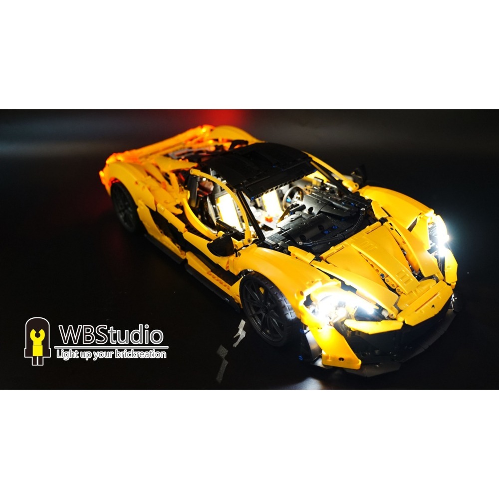 ［想樂］ [不含積木]  WBS 樂光 42172 麥拉倫 P1 專用燈組 紙片燈 樂光燈 專用防塵盒 展示盒 壓克力-細節圖2