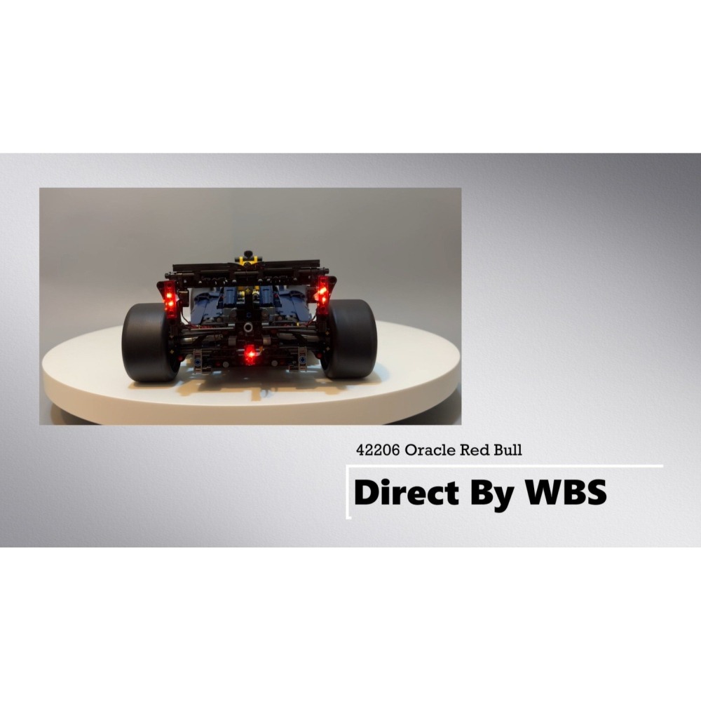 ［想樂］ [不含積木]  WBS 樂光 42206 紅牛 F1 專用燈組 紙片燈 樂光燈 專用防塵盒 展示盒 壓克力-細節圖2