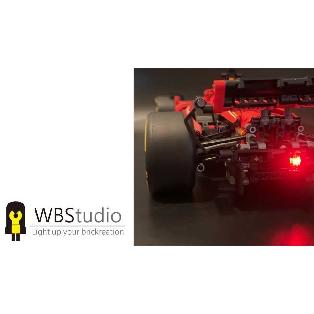 ［想樂］ [不含積木]  WBS 樂光 42207 法拉利 F1 專用燈組 紙片燈 樂光燈 專用防塵盒 展示盒 壓克力-細節圖2
