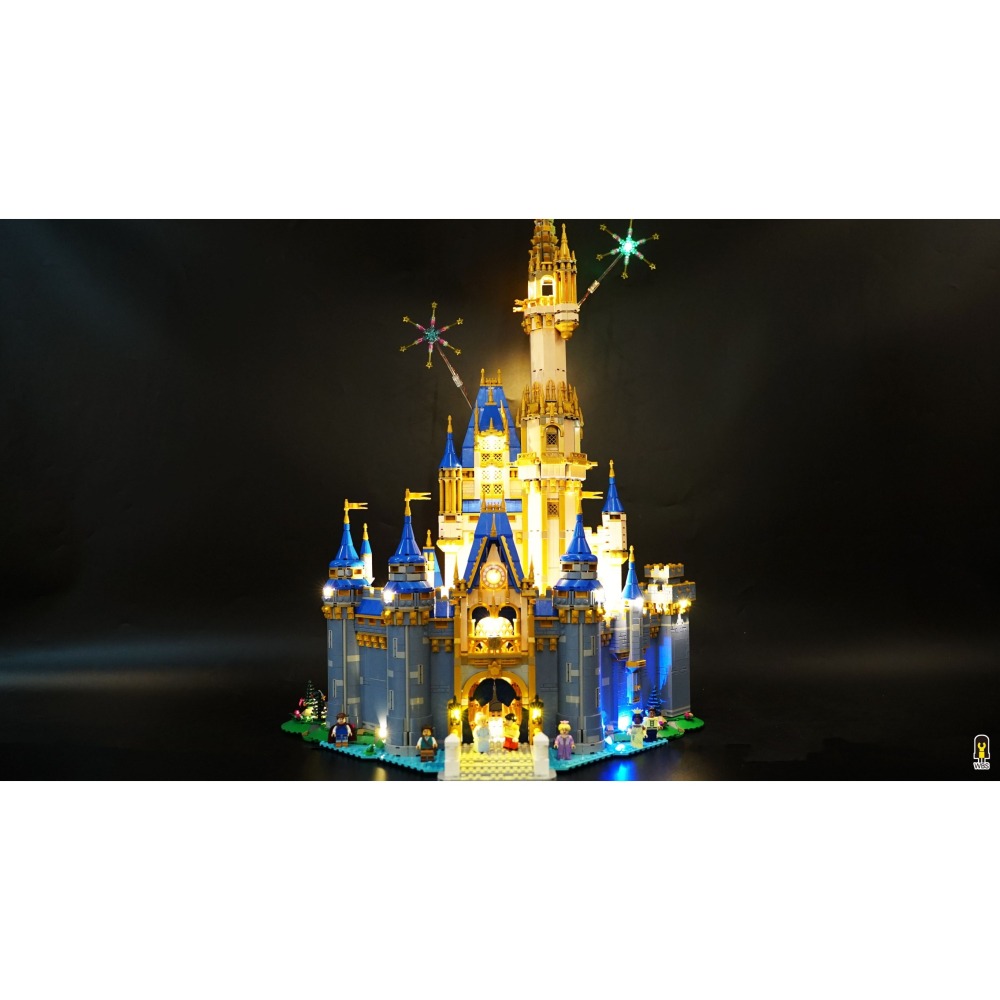 ［想樂］ [不含積木]  WBS 樂光 43222 迪士尼城堡 專用燈組 紙片燈 樂光燈 專用防塵盒 展示盒 壓克力-細節圖2