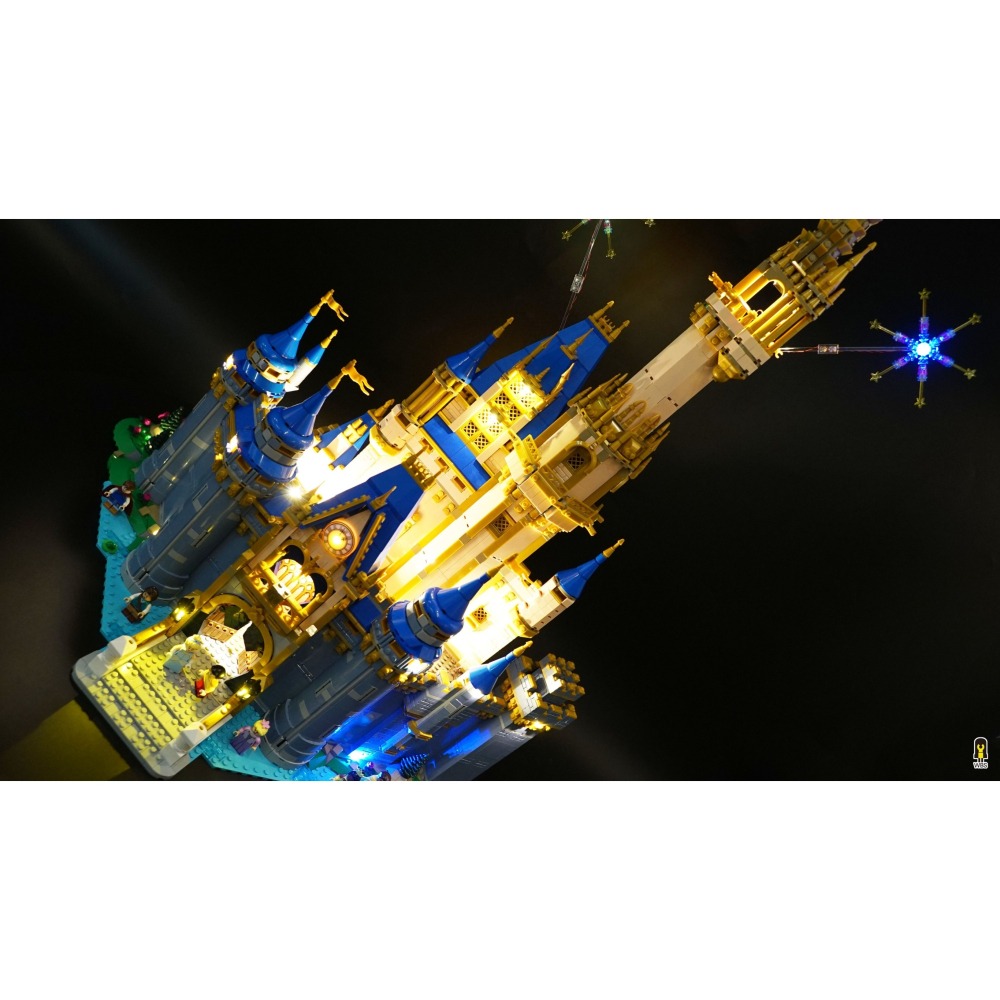 ［想樂］ [不含積木]  WBS 樂光 43222 迪士尼城堡 專用燈組 紙片燈 樂光燈 專用防塵盒 展示盒 壓克力-細節圖3