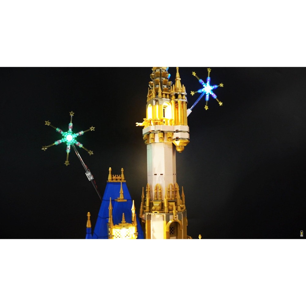 ［想樂］ [不含積木]  WBS 樂光 43222 迪士尼城堡 專用燈組 紙片燈 樂光燈 專用防塵盒 展示盒 壓克力-細節圖4