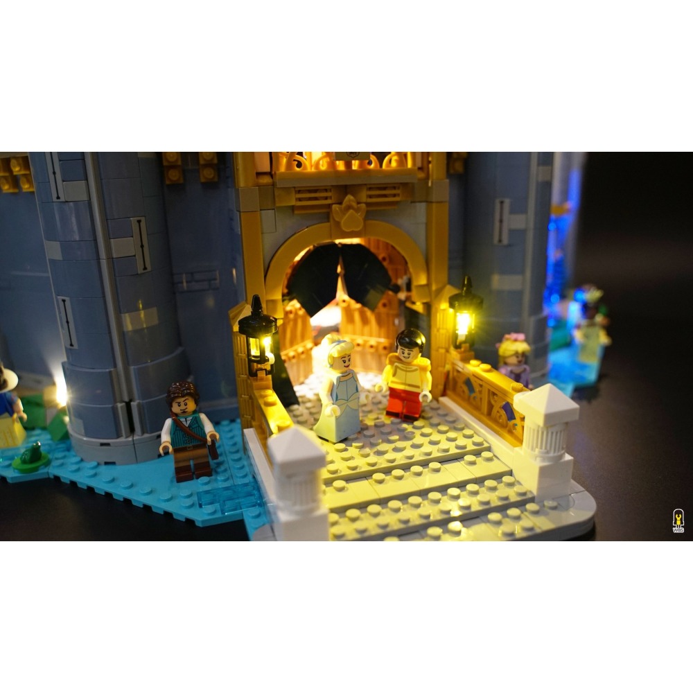 ［想樂］ [不含積木]  WBS 樂光 43222 迪士尼城堡 專用燈組 紙片燈 樂光燈 專用防塵盒 展示盒 壓克力-細節圖5