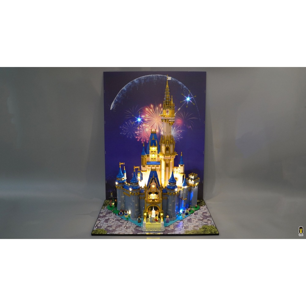 ［想樂］ [不含積木]  WBS 樂光 43222 迪士尼城堡 專用燈組 紙片燈 樂光燈 專用防塵盒 展示盒 壓克力-細節圖7