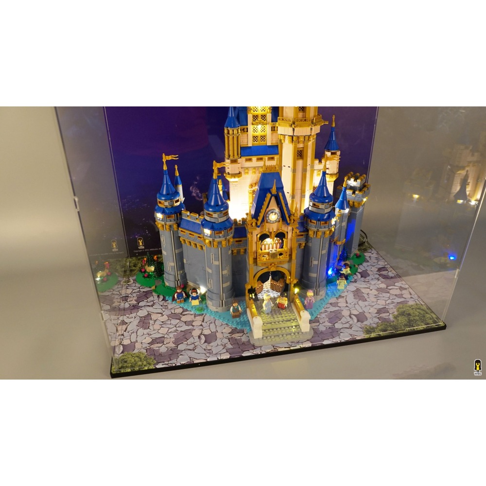 ［想樂］ [不含積木]  WBS 樂光 43222 迪士尼城堡 專用燈組 紙片燈 樂光燈 專用防塵盒 展示盒 壓克力-細節圖8