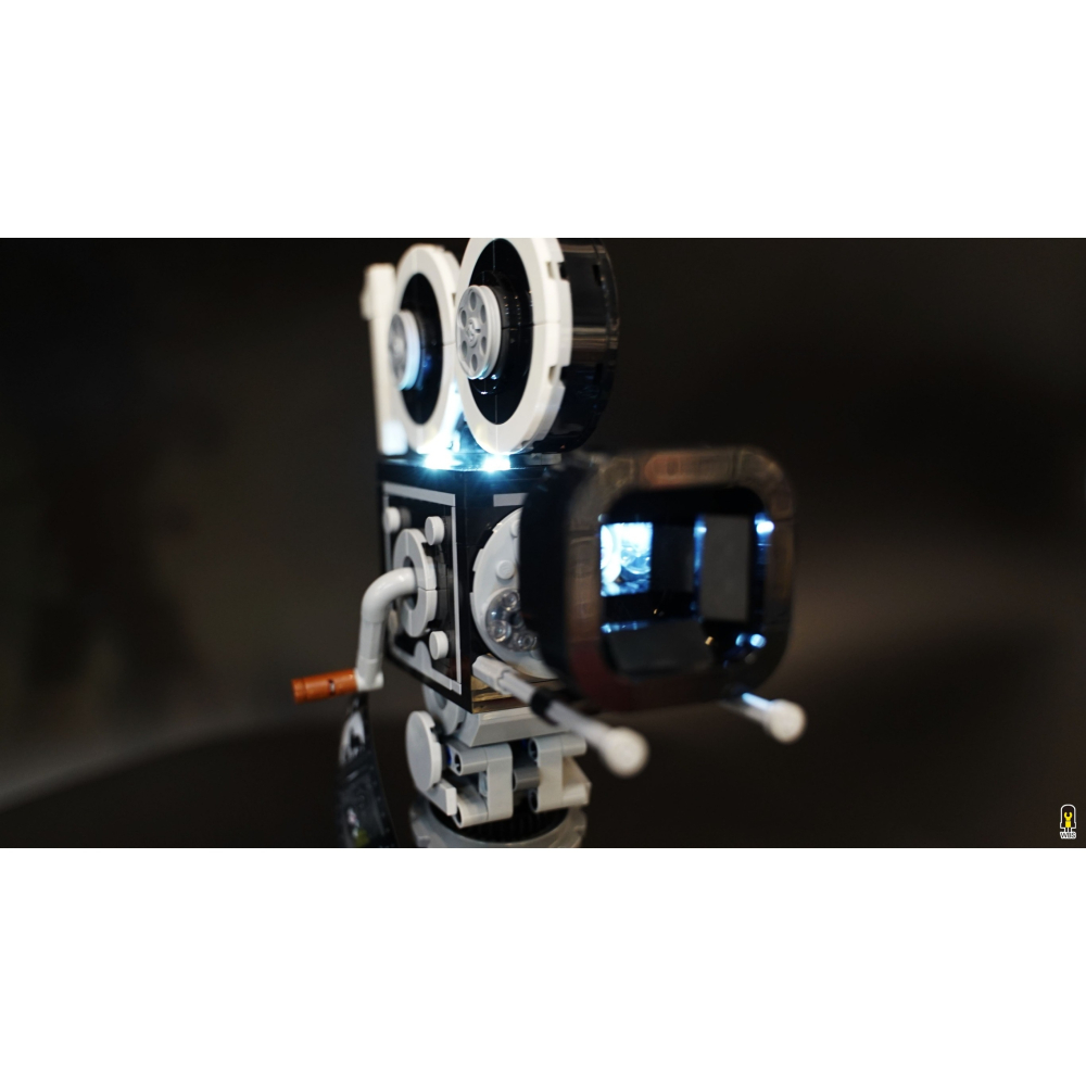 ［想樂］ [不含積木]  WBS 樂光 43230復古式電影攝影機 專用燈組 紙片燈 樂光燈 專用防塵盒 展示盒 壓克力-細節圖6