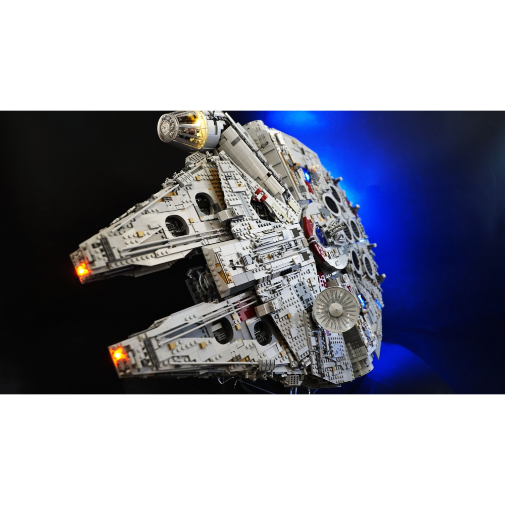 ［想樂］ [不含積木]  WBS 樂光 75192 星戰 千年鷹 專用燈組 紙片燈 樂光燈 專用防塵盒 展示盒 壓克力-細節圖5