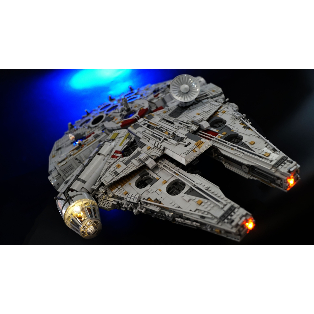 ［想樂］ [不含積木]  WBS 樂光 75192 星戰 千年鷹 專用燈組 紙片燈 樂光燈 專用防塵盒 展示盒 壓克力-細節圖9