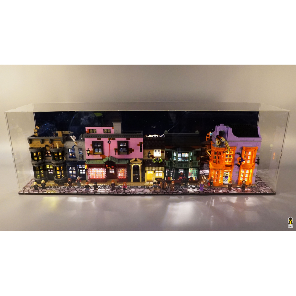 ［想樂］ [不含積木]  WBS 樂光 75978 哈利波特斜角巷 專用燈組 紙片燈 樂光燈 專用防塵盒 展示盒 壓克力-細節圖2