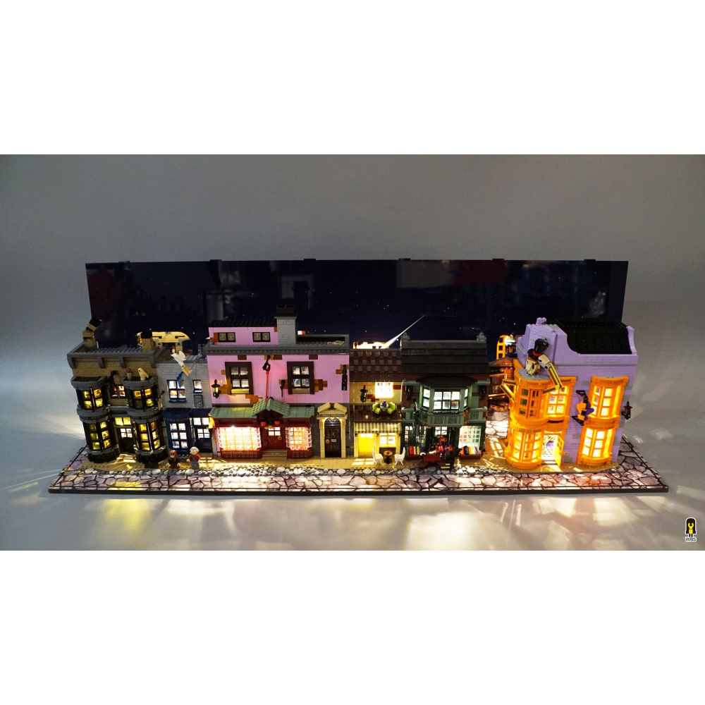 ［想樂］ [不含積木]  WBS 樂光 75978 哈利波特斜角巷 專用燈組 紙片燈 樂光燈 專用防塵盒 展示盒 壓克力-細節圖4