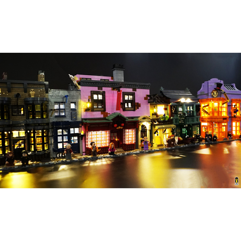 ［想樂］ [不含積木]  WBS 樂光 75978 哈利波特斜角巷 專用燈組 紙片燈 樂光燈 專用防塵盒 展示盒 壓克力-細節圖6