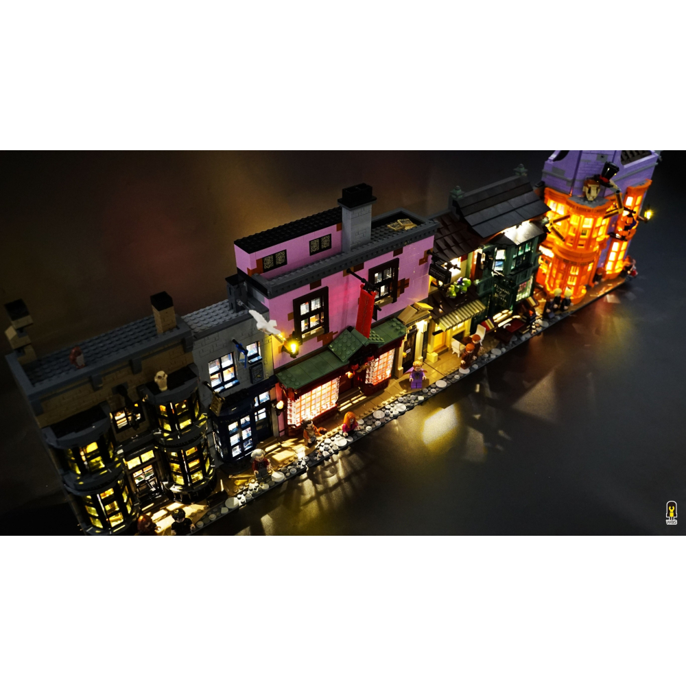 ［想樂］ [不含積木]  WBS 樂光 75978 哈利波特斜角巷 專用燈組 紙片燈 樂光燈 專用防塵盒 展示盒 壓克力-細節圖7
