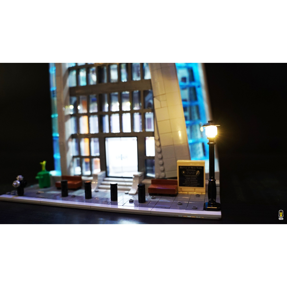 ［想樂］ [不含積木]  WBS 樂光 76269 復仇者大廈 專用燈組 紙片燈 樂光燈 專用防塵盒 展示盒 壓克力-細節圖4