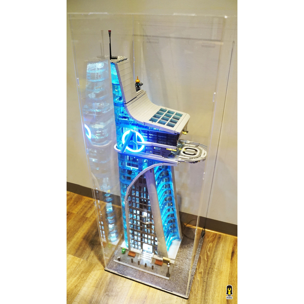 ［想樂］ [不含積木]  WBS 樂光 76269 復仇者大廈 專用燈組 紙片燈 樂光燈 專用防塵盒 展示盒 壓克力-細節圖8