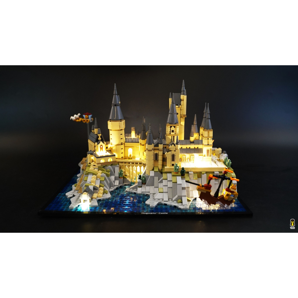 ［想樂］ [不含積木]  WBS 樂光 76419 霍格華茲  專用燈組 紙片燈 樂光燈 專用防塵盒 展示盒 壓克力-細節圖2