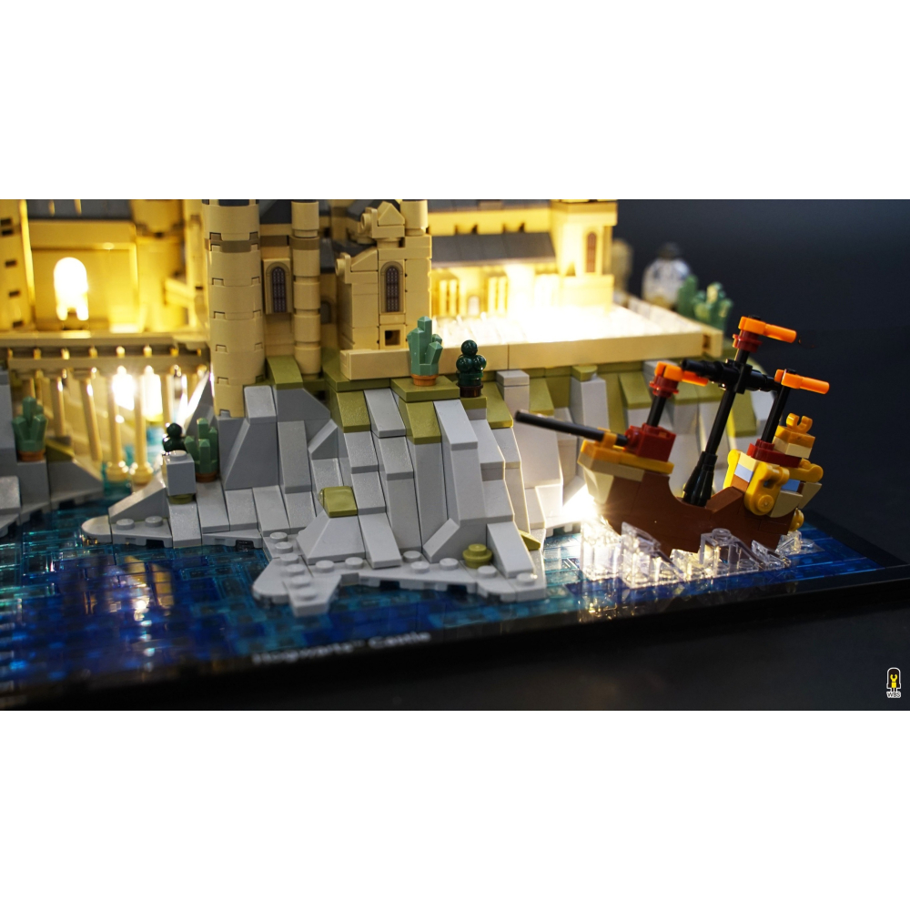 ［想樂］ [不含積木]  WBS 樂光 76419 霍格華茲  專用燈組 紙片燈 樂光燈 專用防塵盒 展示盒 壓克力-細節圖3