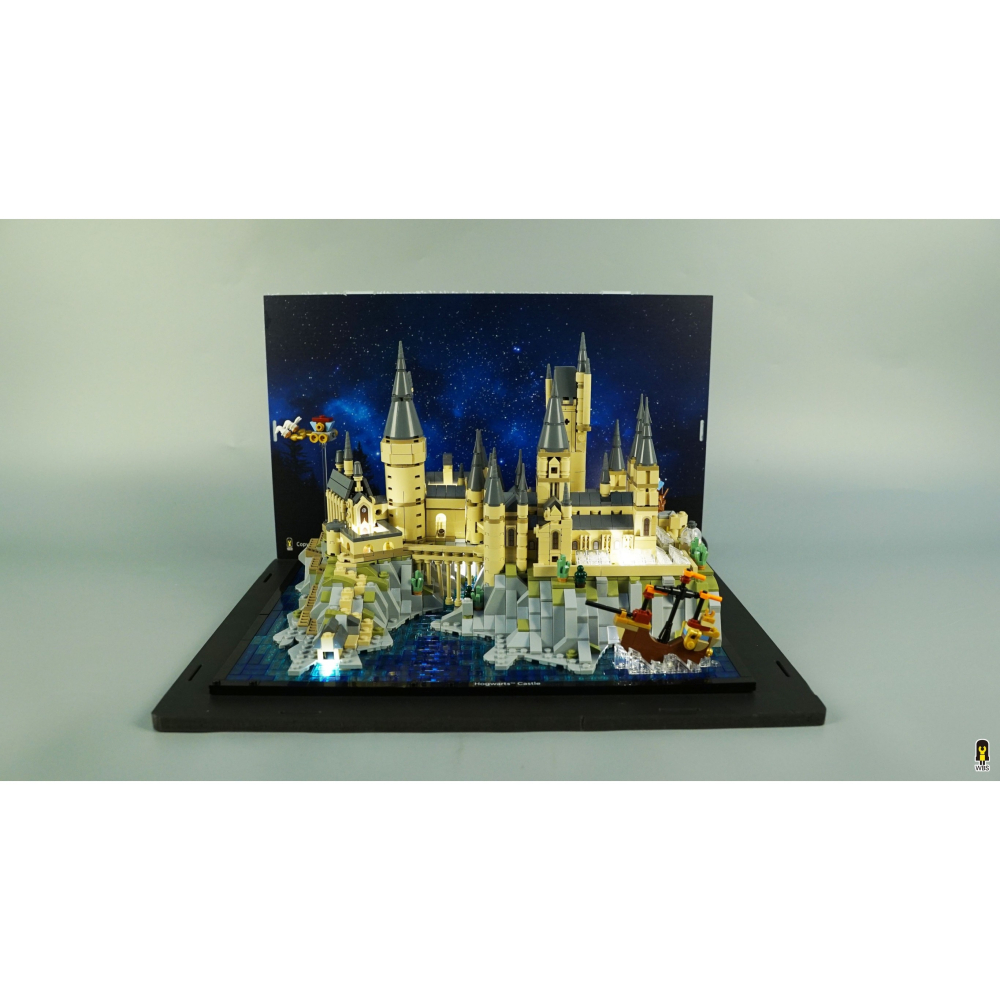 ［想樂］ [不含積木]  WBS 樂光 76419 霍格華茲  專用燈組 紙片燈 樂光燈 專用防塵盒 展示盒 壓克力-細節圖8