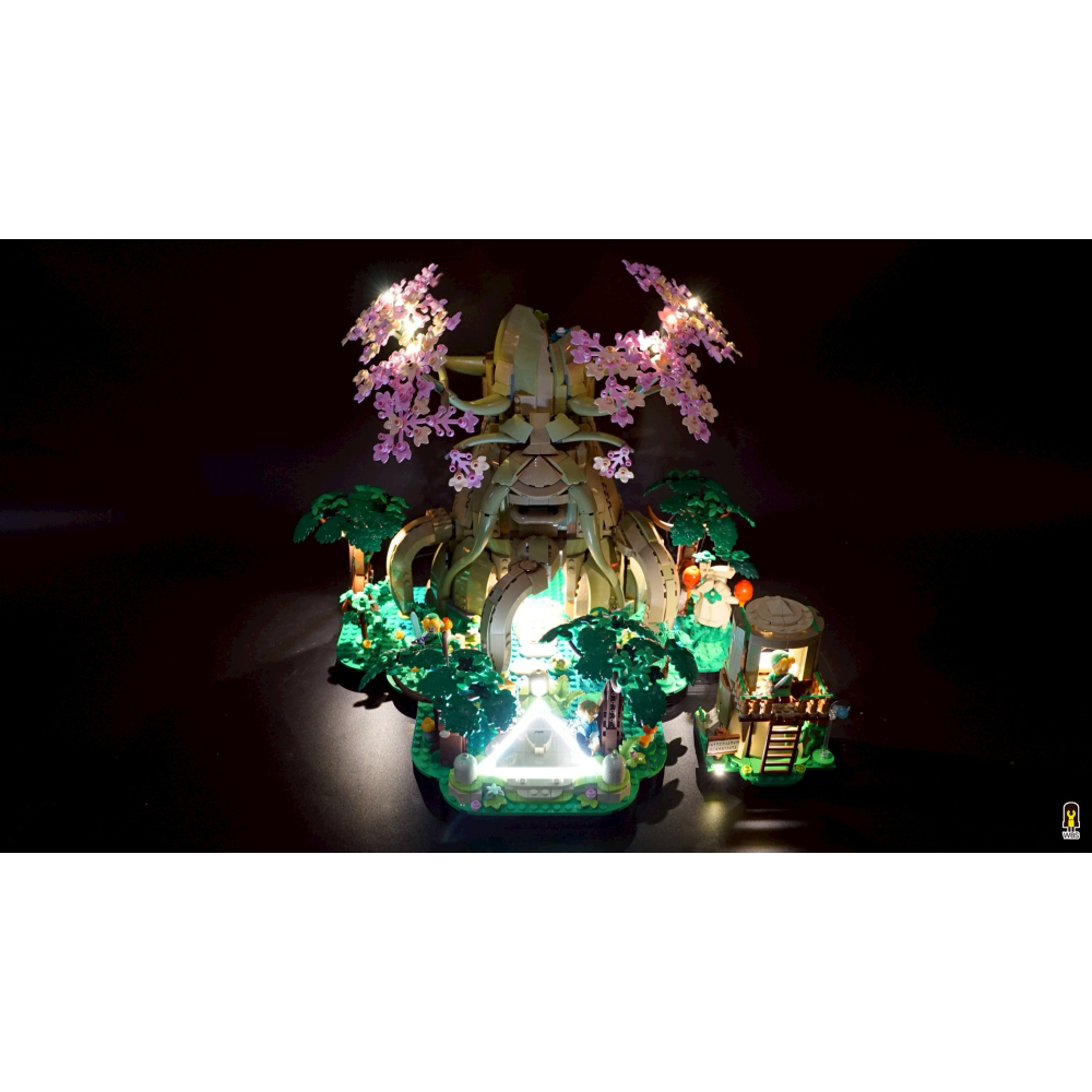 ［想樂］ [不含積木]  WBS 樂光 77092 德庫樹 專用燈組 紙片燈 樂光燈 專用防塵盒 展示盒 壓克力-細節圖4