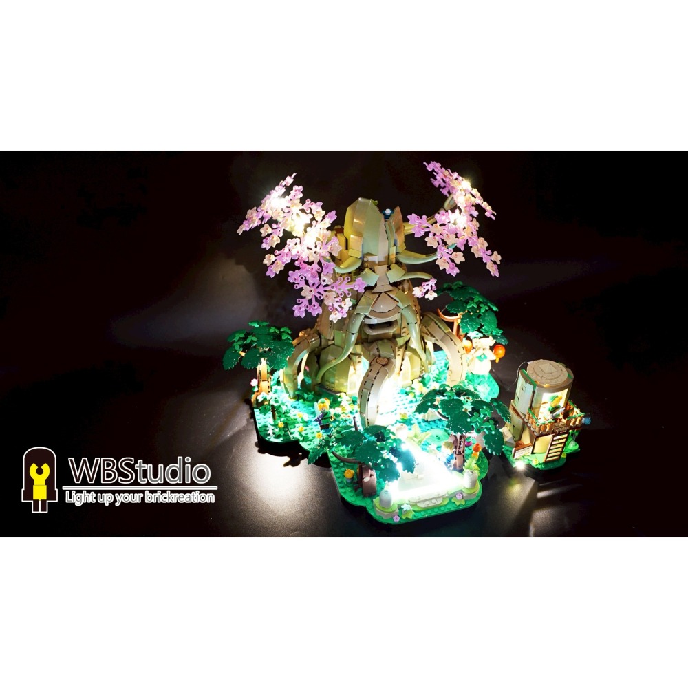 ［想樂］ [不含積木]  WBS 樂光 77092 德庫樹 專用燈組 紙片燈 樂光燈 專用防塵盒 展示盒 壓克力-細節圖2