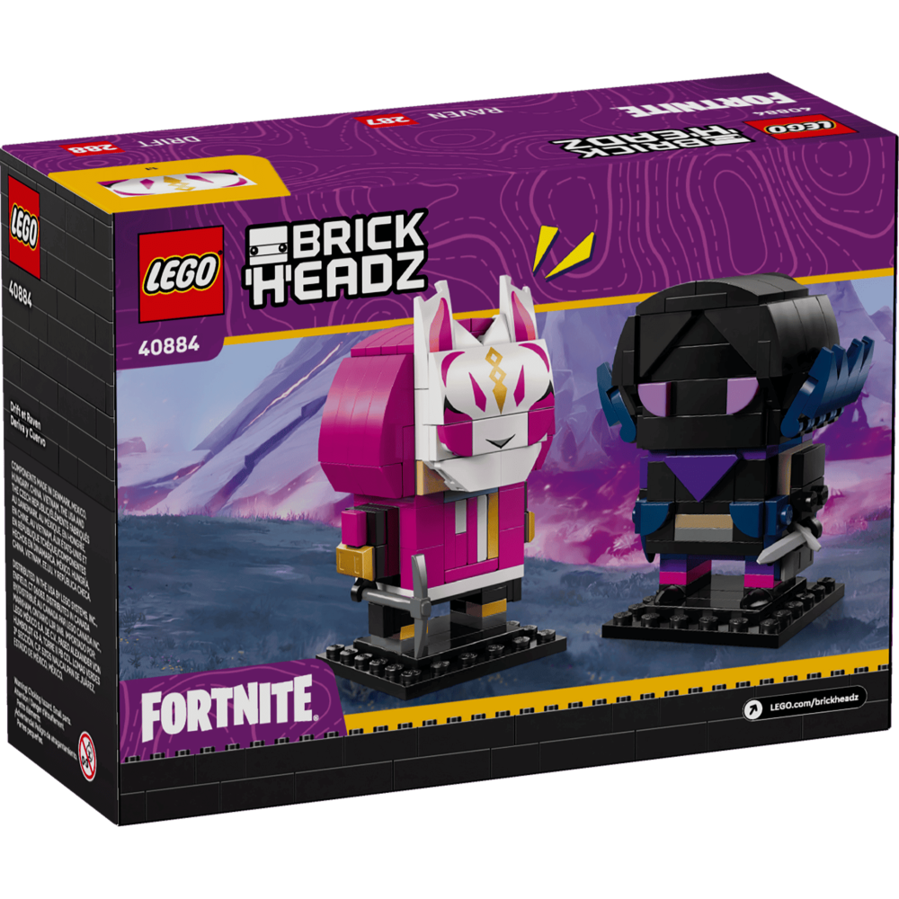 ［想樂］全新 樂高 LEGO 40884 BrickHeadz Fortnite Drift 和 Raven 玩偶-細節圖2