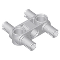 ［想樂］『零件』 全新 樂高 LEGO 科技連接 48989 4225033 淺灰色 (一包3入)-細節圖2